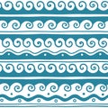 Vector Greek wave and meander decorative elements set.